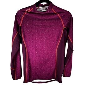 Wed’ze Decalthlon Pink Orange Splatter Compression Shirt XS
